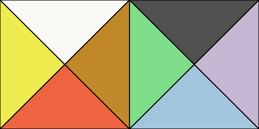 The rotated octahedral diagram, where the +Z hemisphere forms a square on the left, and the -Z hemisphere forms a square on the right.